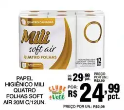 Supermercados Alvorada Papel higiênico mili quatro folhas soft oferta