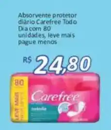 Supermercados Savegnago Absorvente protetor diário carefree todo dia oferta