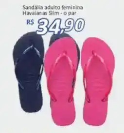 Supermercados Savegnago Sandália adulto feminina Havaianas Slim - o par oferta