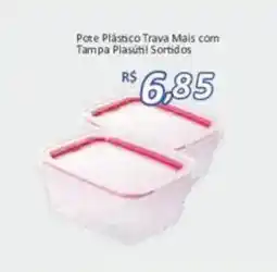 Supermercados Savegnago Pote Plástico Trava Mais com Tampa Plasútil Sortidos oferta
