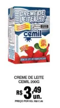Supermercados Alvorada Creme de leite cemil oferta