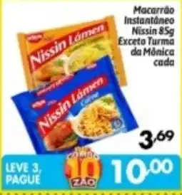 Supermercados Big Compra Macarrão instantâneo nissin 85g exceto turma da mônica cada oferta