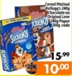 Supermercados Big Compra Cereal Matinal Kellogg's 240g Chocolate ou Original Leve oferta