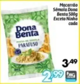 Supermercados Big Compra Macarrão Sêmola Dona Benta oferta