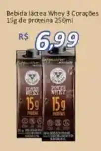 Supermercados Savegnago Bebida láctea Whey 3 Corações oferta