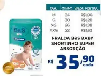Bahamas Mix Fralda b&s baby shortinho super absorção oferta