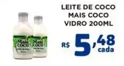 Bahamas Mix Leite de coco mais coco vidro oferta
