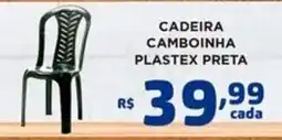 Bahamas Mix cadeira camboninha plastex preta oferta
