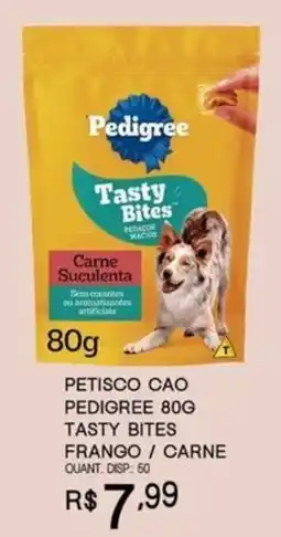 Bistek Supermercados Petisco cao pedigree tasty bites frango / carne oferta