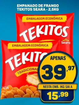 Dom Atacadista empanado de frango tekitos seara oferta