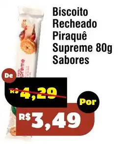 Royal Supermercados Biscoito Recheado Piraquê Supreme Sabores oferta
