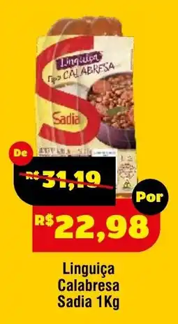 Royal Supermercados Linguiça Calabresa Sadia oferta