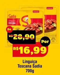 Royal Supermercados Linguiça Toscana Sadia oferta