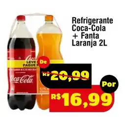 Royal Supermercados Refrigerante Coca-Cola + Fanta Laranja 2L oferta