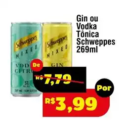 Royal Supermercados Gin ou Vodka Tônica Schweppes oferta