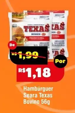 Royal Supermercados Hambúrguer Seara Texas Bovino oferta