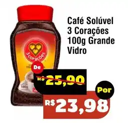 Royal Supermercados Café Solúvel 3 Corações oferta