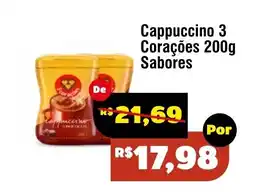 Royal Supermercados Cappuccino 3 Corações Sabeores oferta