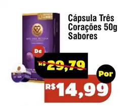 Royal Supermercados Cápsula Três Corações 50g Sabores oferta