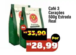 Royal Supermercados Café 3 Corações oferta