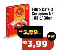 Royal Supermercados Filtro Café 3 Corações Nº 103 oferta