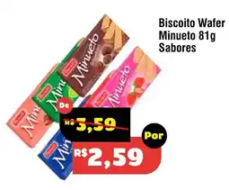 Royal Supermercados Biscoito Wafer Minueto Sabores oferta