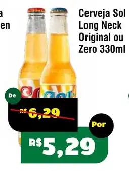 Royal Supermercados Cerveja Sol Long Neck Original ou Zero oferta