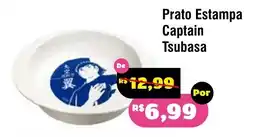 Royal Supermercados Prato Estampa Captain Tsubasa oferta