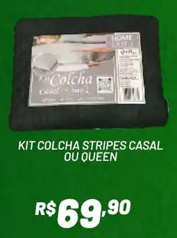 Royal Supermercados Kit colcha stripes casal ou queen oferta