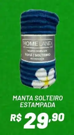 Royal Supermercados Manta solteiro estampada oferta