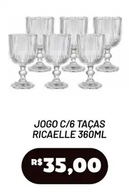 Royal Supermercados Jogo c/6 taças ricaelle oferta
