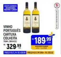 Supermercado Guará vinho português cartuxa colheita oferta