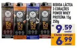 Supermercados Avenida bebida láctea 3 corações power whey oferta
