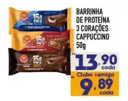Supermercados Avenida Barrinha De Proteína 3 Corações Cappuccino oferta