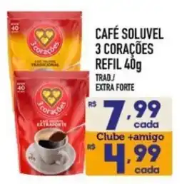 Supermercados Avenida Café Solúvel 3 Corações Refil oferta