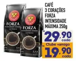Supermercados Avenida Café 3 corações forza intensidade máxima oferta