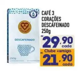 Supermercados Avenida Café 3 corações descafeinado oferta
