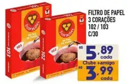 Supermercados Avenida Filtro de papel 3 corações oferta