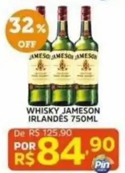 Pinheiro Supermercado Whisky jameson irlandês oferta