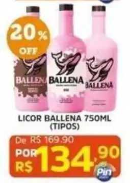 Pinheiro Supermercado Licor ballena oferta