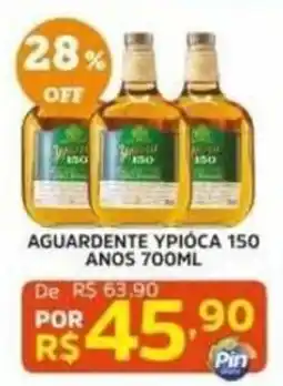 Pinheiro Supermercado Aguardente Ypióca 150 anos oferta