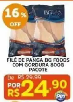 Pinheiro Supermercado Filé de panga bg foods com gordura oferta