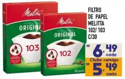 Supermercados Avenida Filtro de papel melitta original oferta