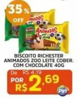 Pinheiro Supermercado Biscoito richester animados zoo leite cober oferta