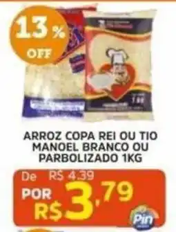 Pinheiro Supermercado Arroz copa rei ou tio manoel branco ou parbolizado oferta