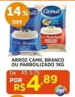Pinheiro Supermercado arroz camil branco ou parboilizado oferta