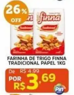 Pinheiro Supermercado Farinha de trigo finna tradicional papel oferta