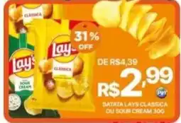 Pinheiro Supermercado batata lays classica ou sour cream oferta