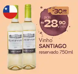 Cometa Supermercados Vinho santiago reservado oferta