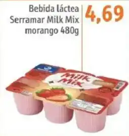 Sonda Bebida láctea Serramar Milk Mix morango oferta